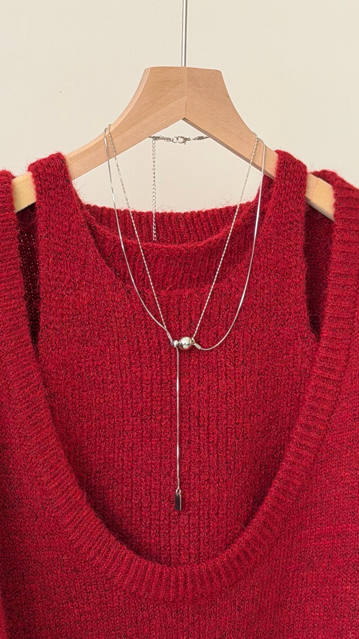 不規則珠珠吊墜項鍊/愛心項鏈