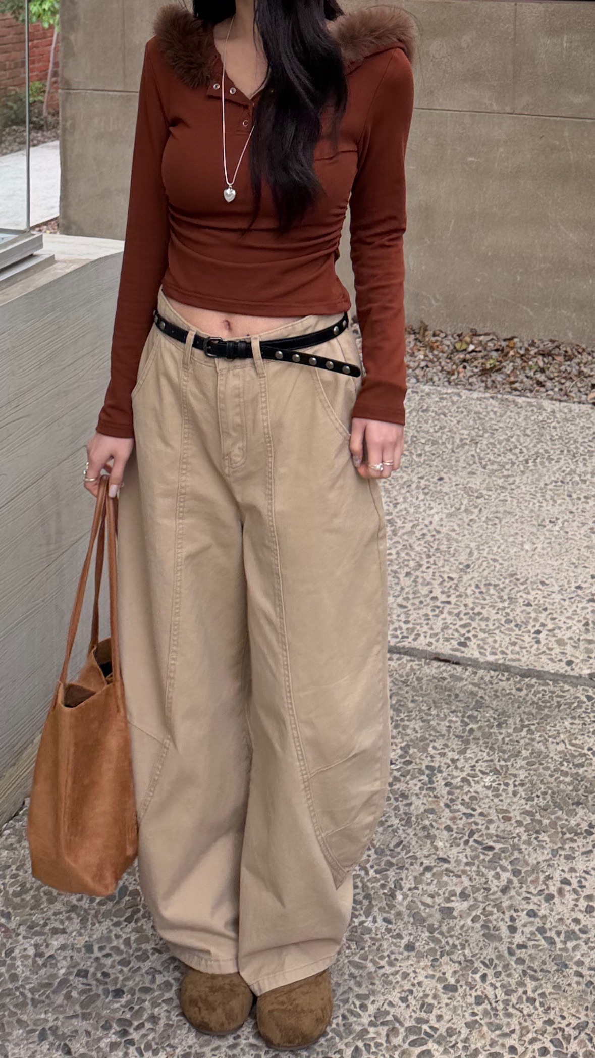 024/大大大推✨卡其彎刀褲