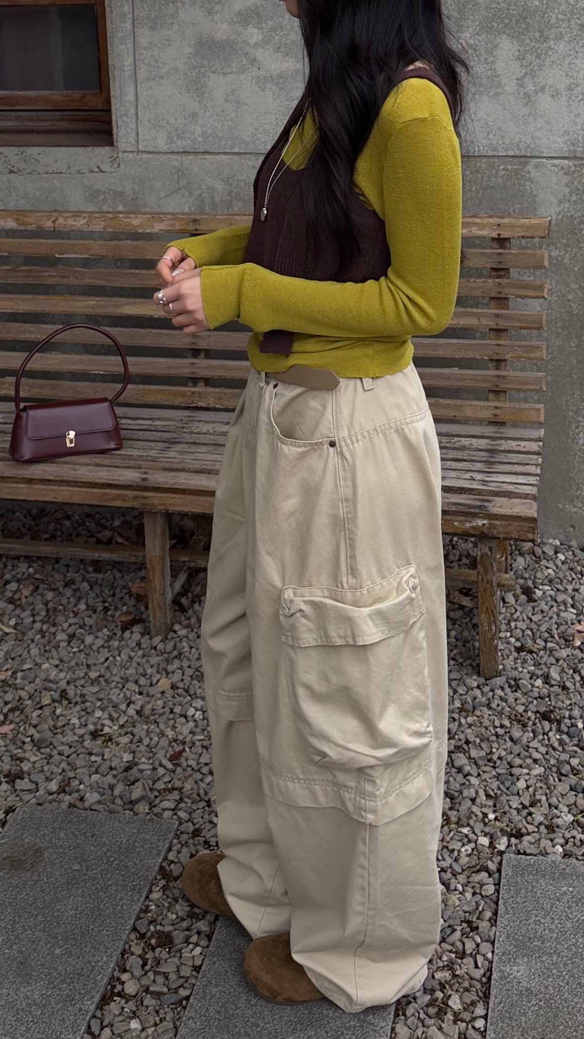 020/解構設計工裝感拼街廓腿褲