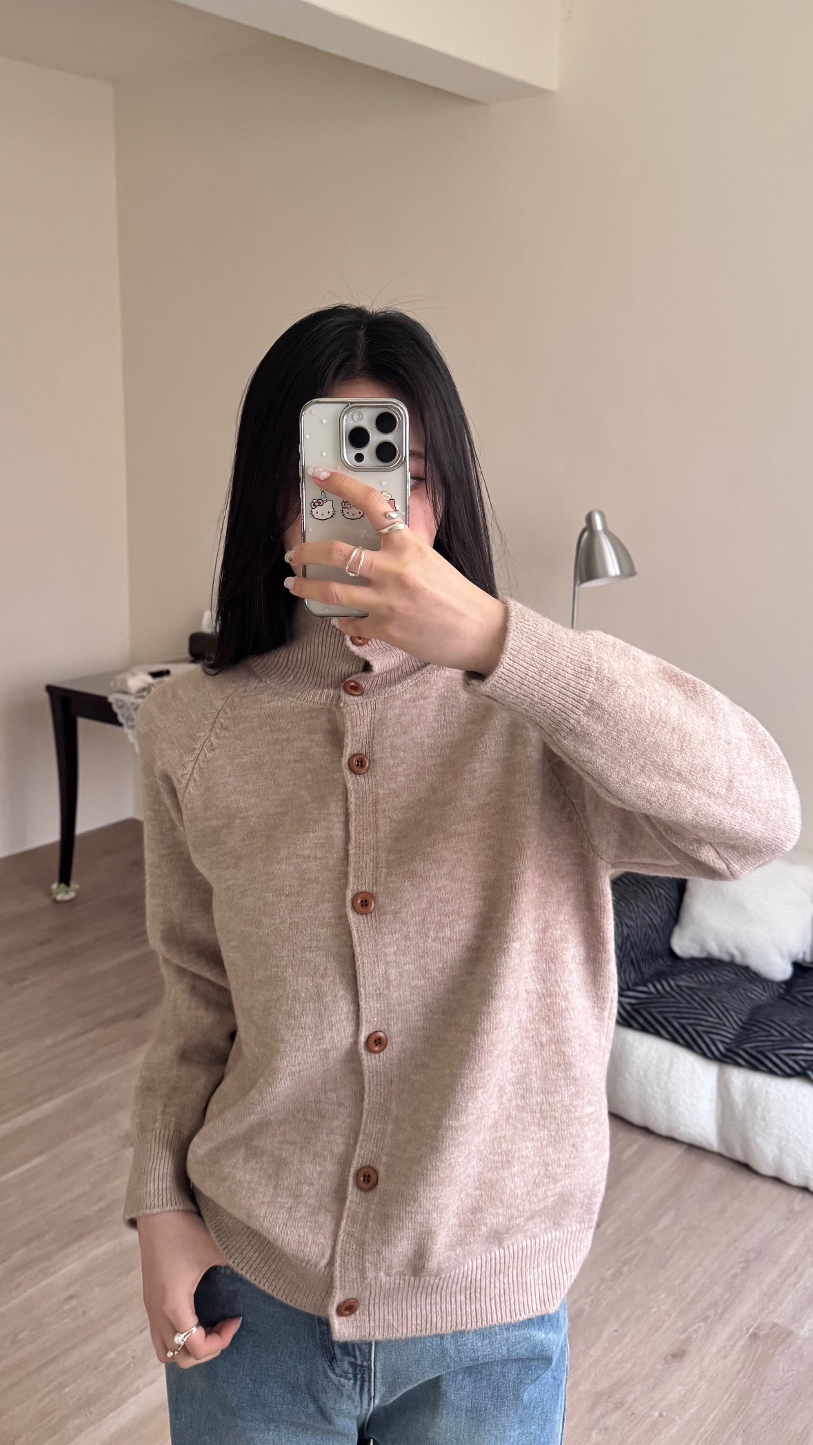 現貨特價款 排扣針織高領毛衣