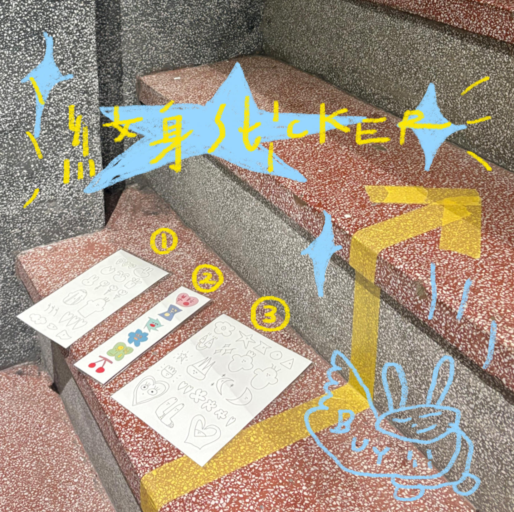 ODD 紋身貼紙 ʕ•̀ o •́ʔ