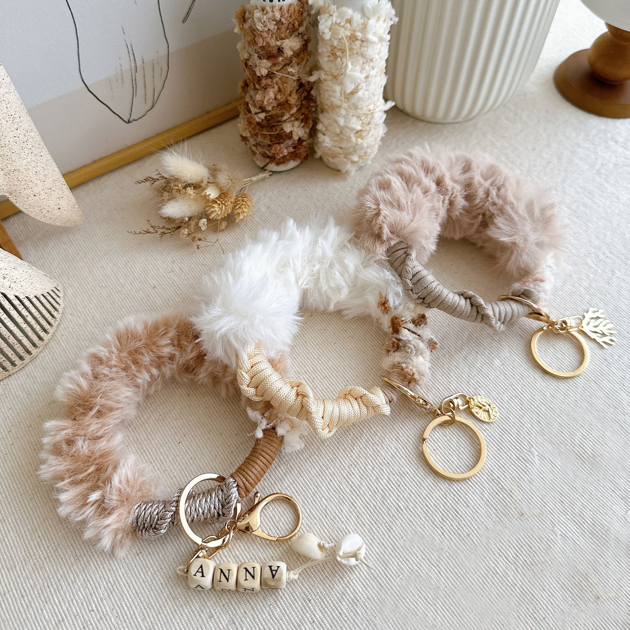 毛毛手機掛繩影片教學材料包