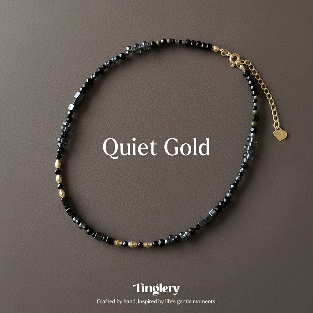 安靜的金光 Quiet Gold l串珠項鍊