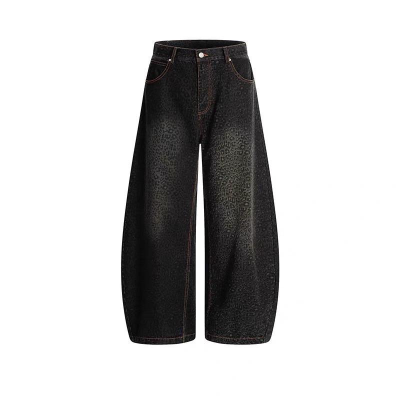 美式漸層豹紋彎刀褲