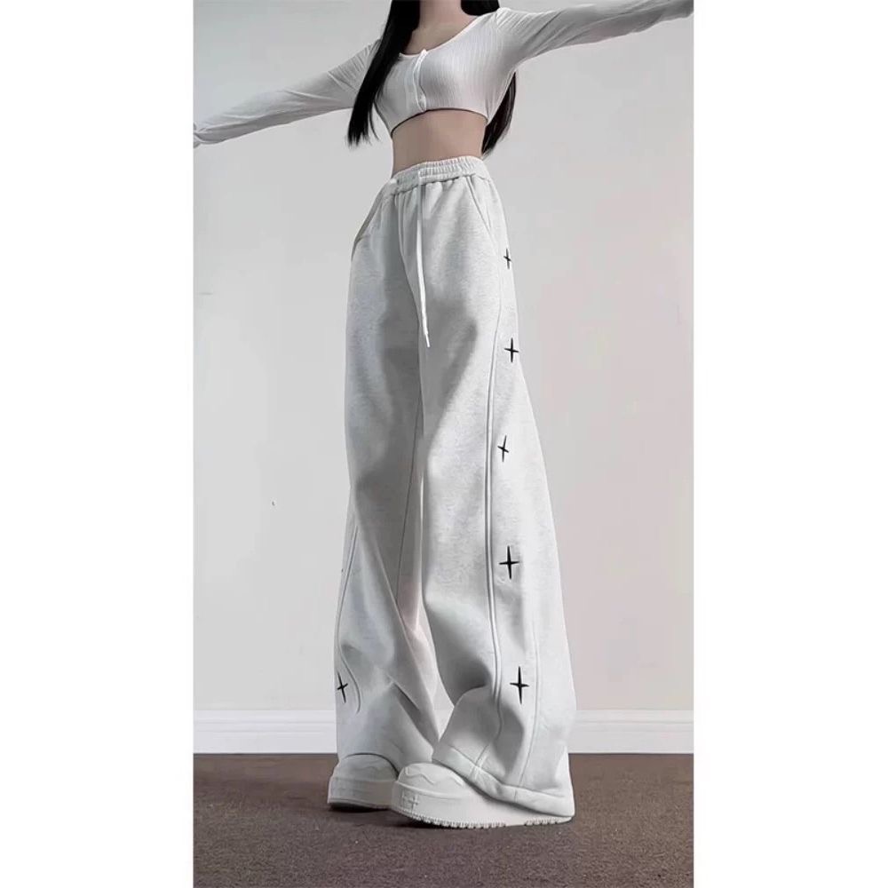 美式闊腿直筒褲