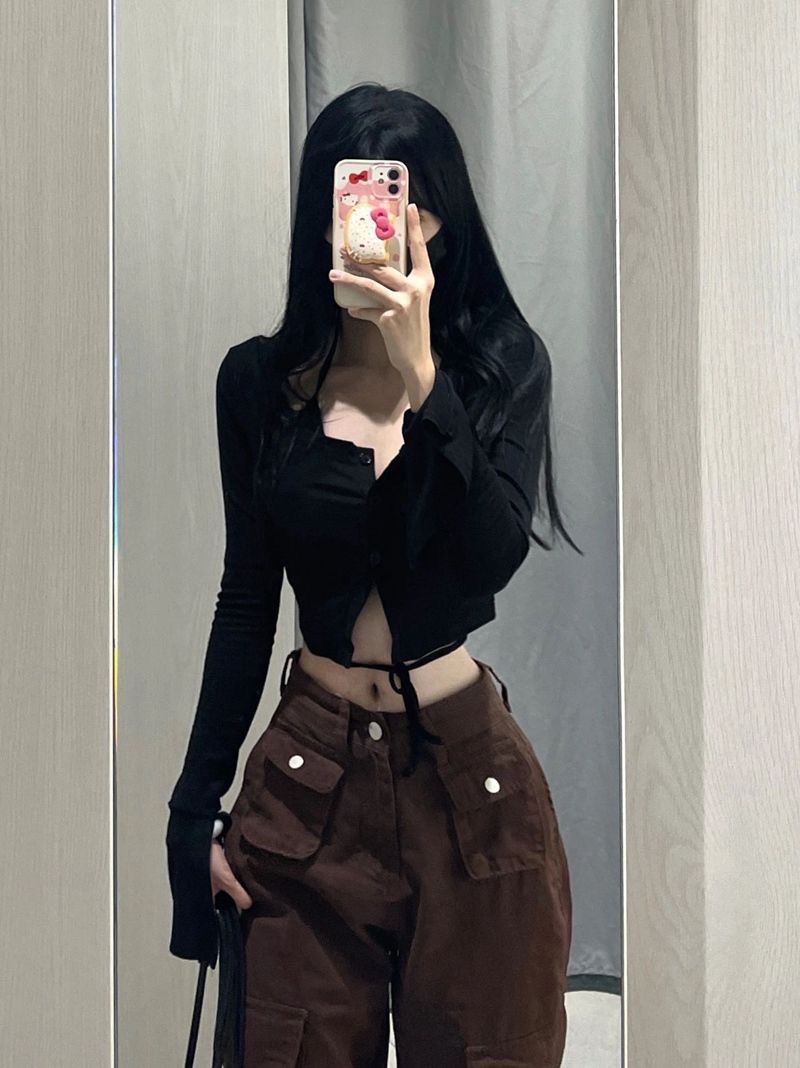 黑色掛脖兩件套