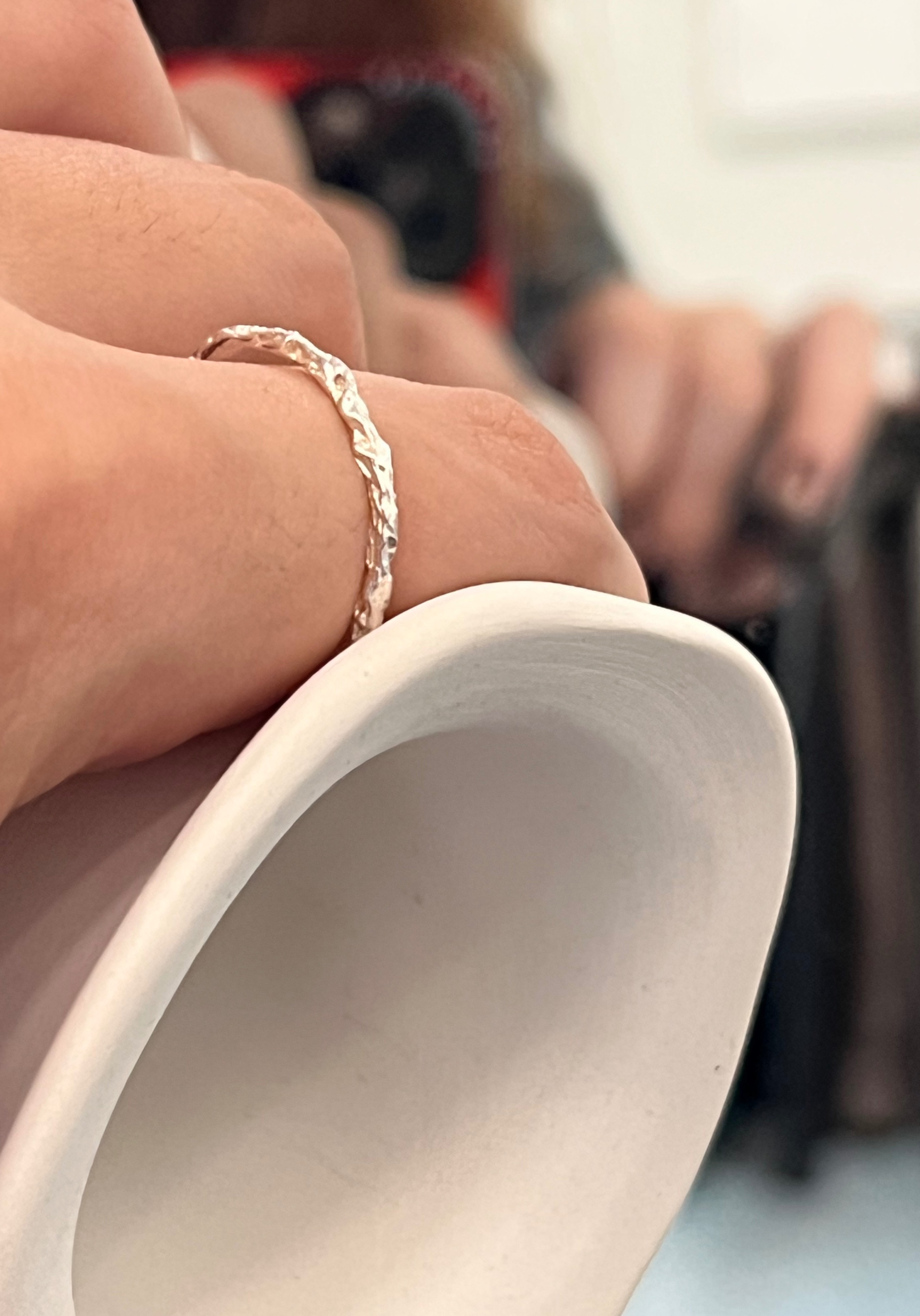 【現貨】925純銀洞石感開口戒指 可調節戒指TSHU-A PROJECT ｜蔡計畫 韓國飾品