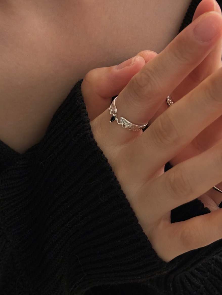 【現貨】925純銀熔岩表面開口戒指 可調節戒指TSHU-A PROJECT ｜蔡計畫 韓國飾品