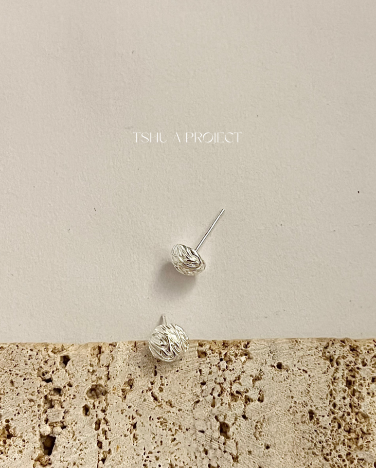 【現貨】熔線｜正韓925純銀熔線捲繞耳針耳環 TSHU-A PROJECT | 蔡計畫 韓國飾品