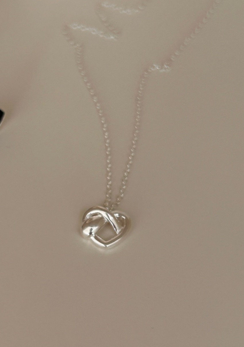 正韓925純銀實心交叉愛心項鍊 鎖骨鏈 項鏈 TSHU-A PROJECT | 蔡計畫 韓國飾品