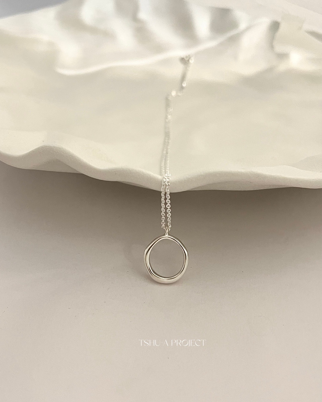 【現貨】圓｜正韓925純銀圓圈簡約項鍊 長項鍊 項鏈  TSHU-A PROJECT |蔡計畫 韓國飾品
