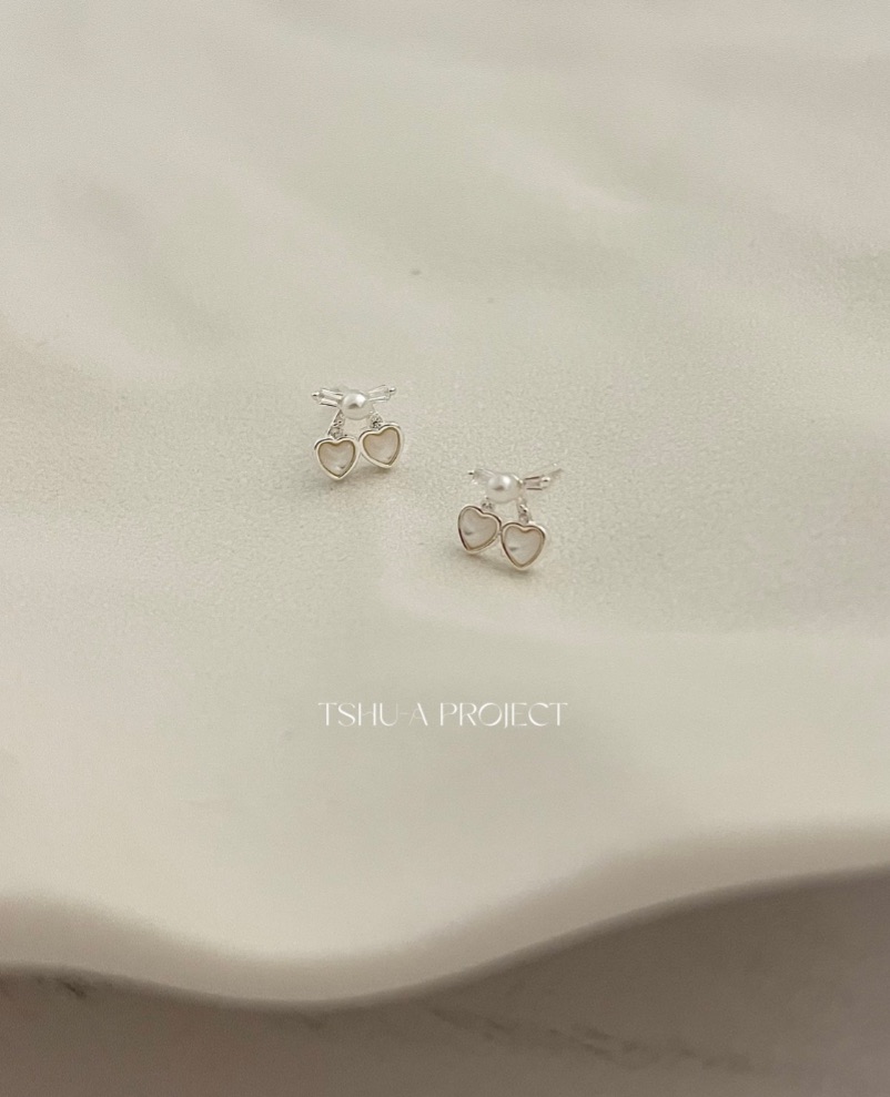 光櫻｜正韓925純銀蛋白石櫻桃耳針耳環 TSHU-A PROJECT |蔡計畫 韓國飾品