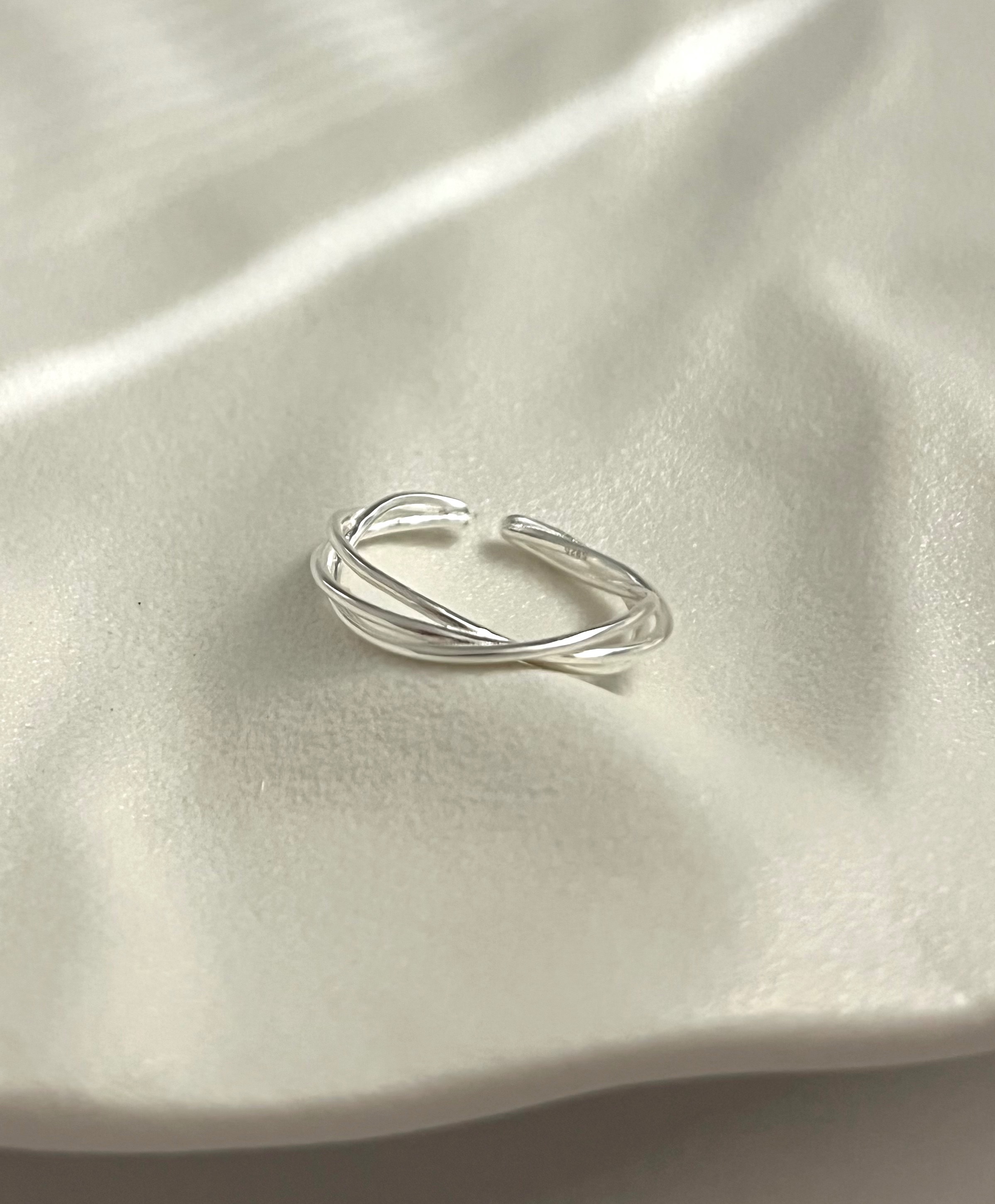 迴線 | 正韓925純銀多線設計開口戒指 可調戒指TSHU-A PROJECT 蔡計畫 韓國飾品