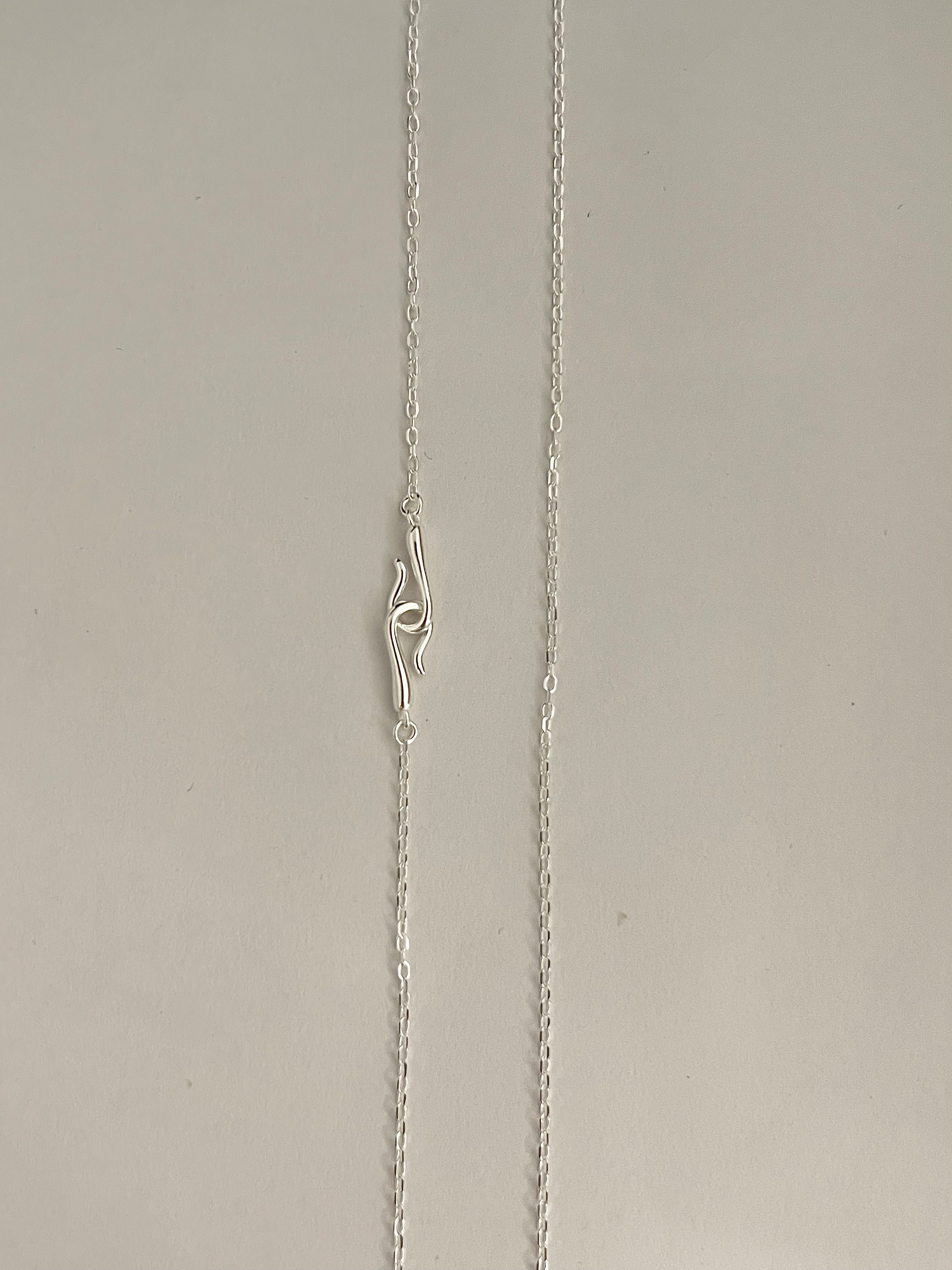 quiet knot | 正韓925純銀雙鉤扣項鍊 項鏈 TSHU-A PROJECT 蔡計畫 韓國飾品