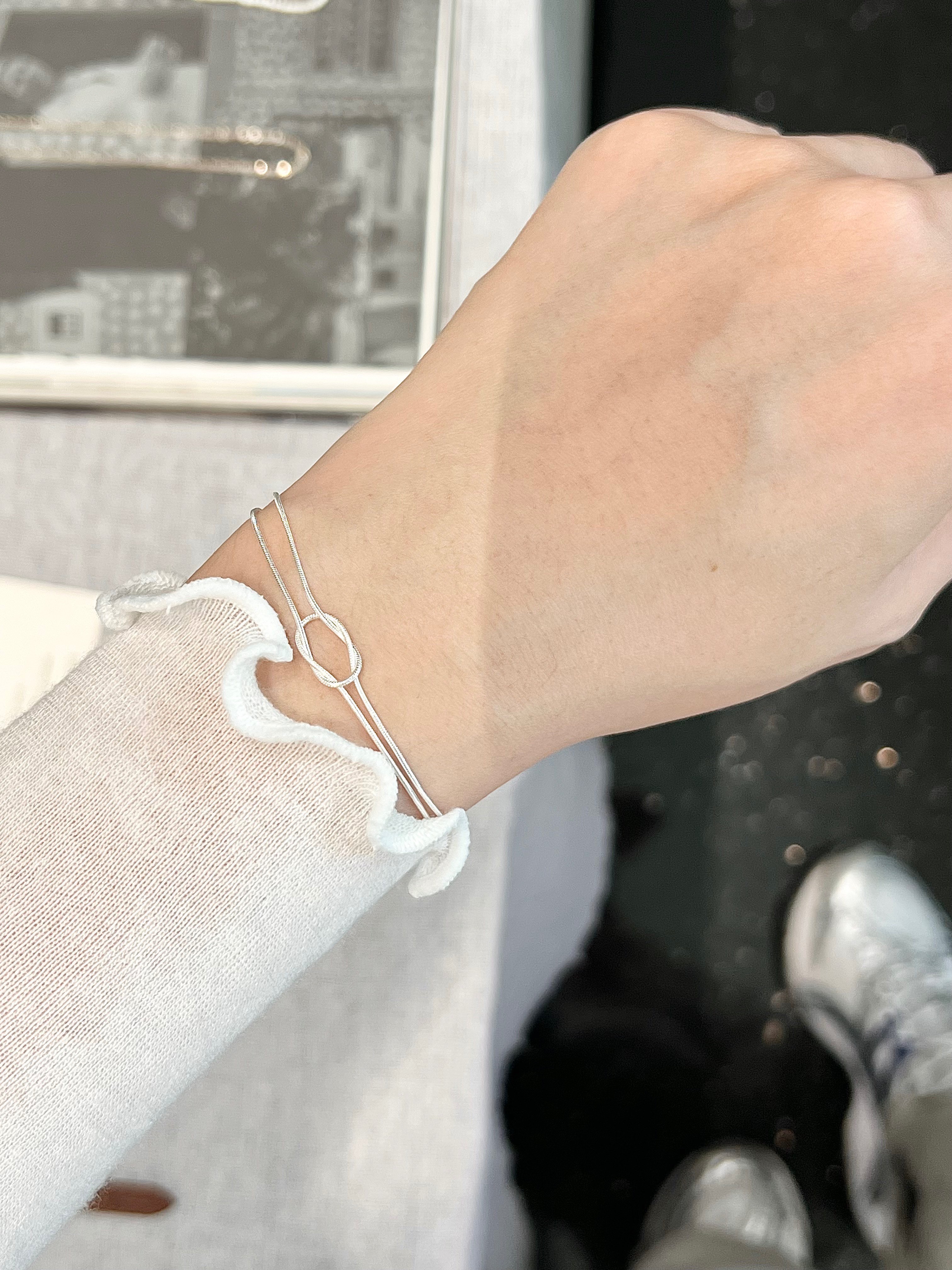 軌跡｜正韓925純銀雙環手鍊 手鏈 TSHU-A PROJECT 蔡計畫 韓國飾品