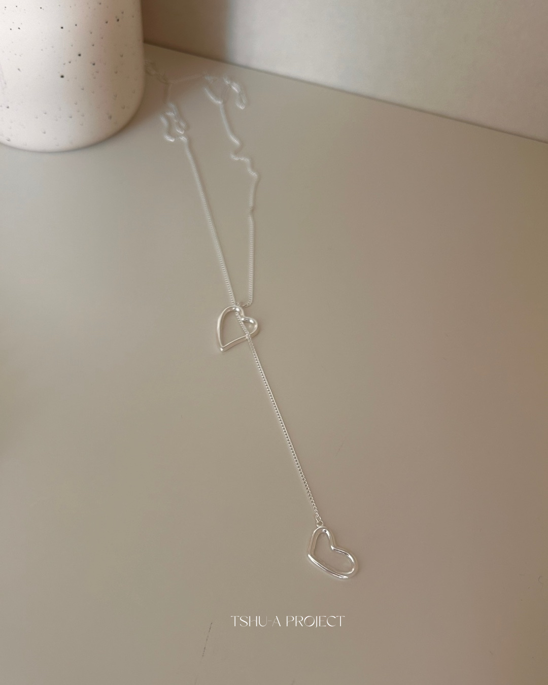 心線｜正韓925純銀愛心扣長項鍊 項鏈 TSHU-A PROJECT 蔡計畫 韓國飾品