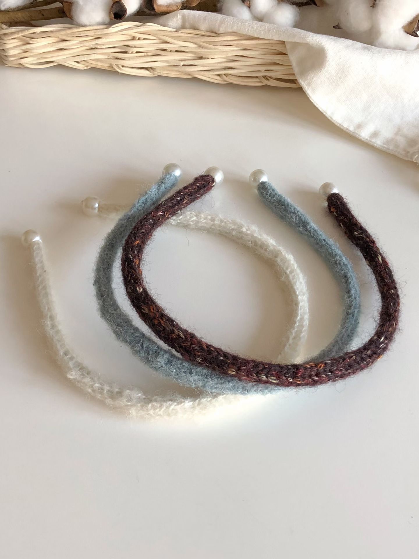 韓國製極美溫柔毛感珍珠髮箍 TSHU-A PROJECT 蔡計畫 韓國飾品