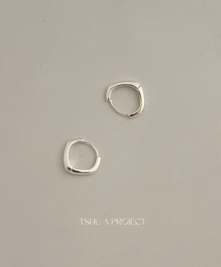 方圓之間｜正韓925純銀方圓圓圈耳環 圈圈耳環 TSHU-A PROJECT 蔡計畫 韓國飾品