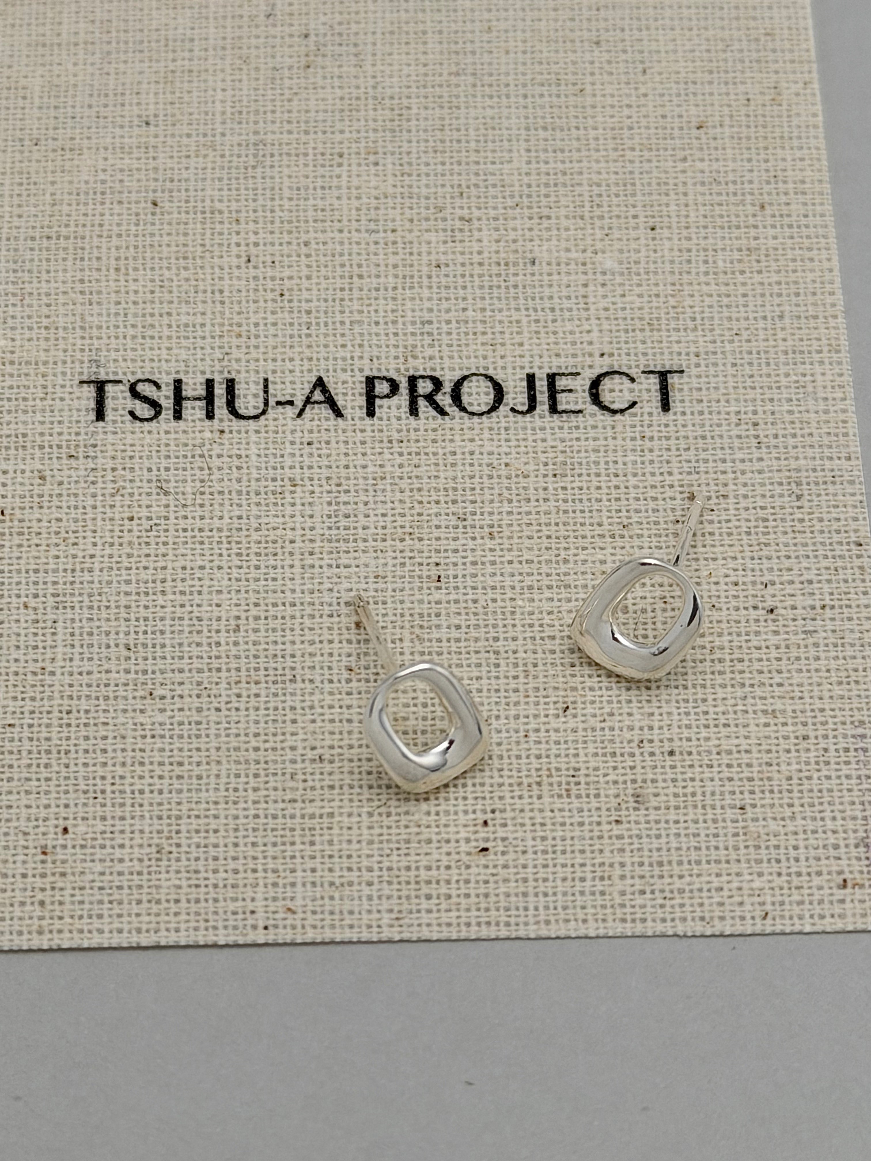 純粹｜正韓925純銀簡約份量感方圓耳針耳環 TSHU-A PROJECT 蔡計畫 韓國飾品