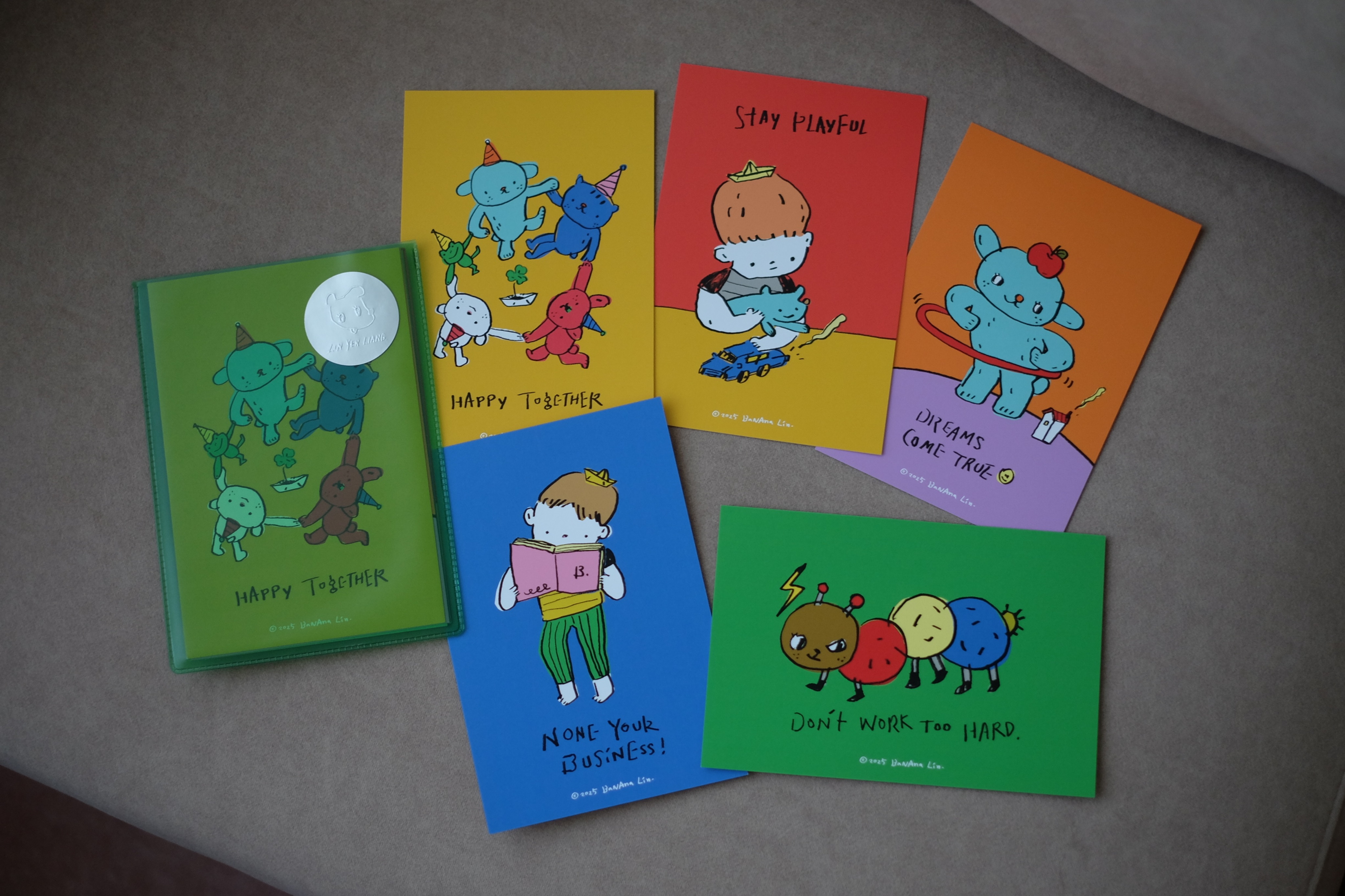 插畫明信片套組 5入