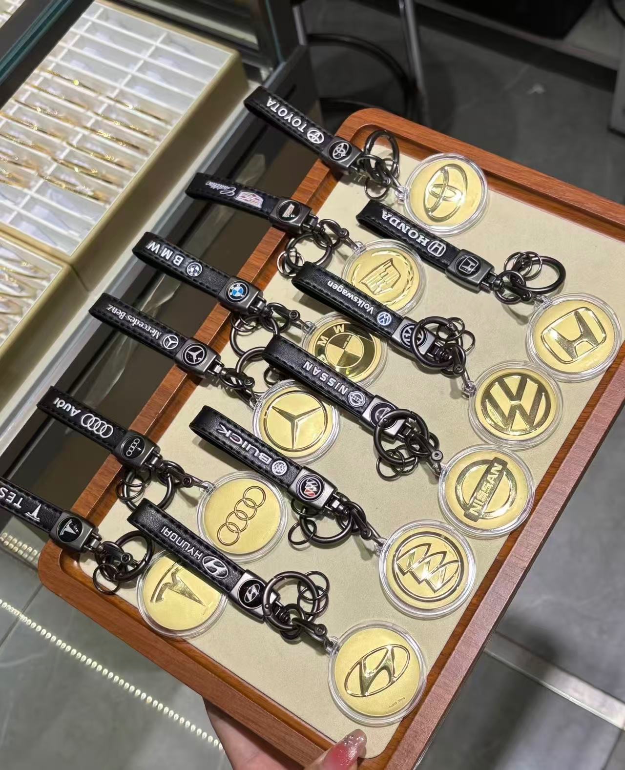🔸預購大約3～7天🔸純金999黃金汽車品牌鑰匙圈💰禮盒包裝
