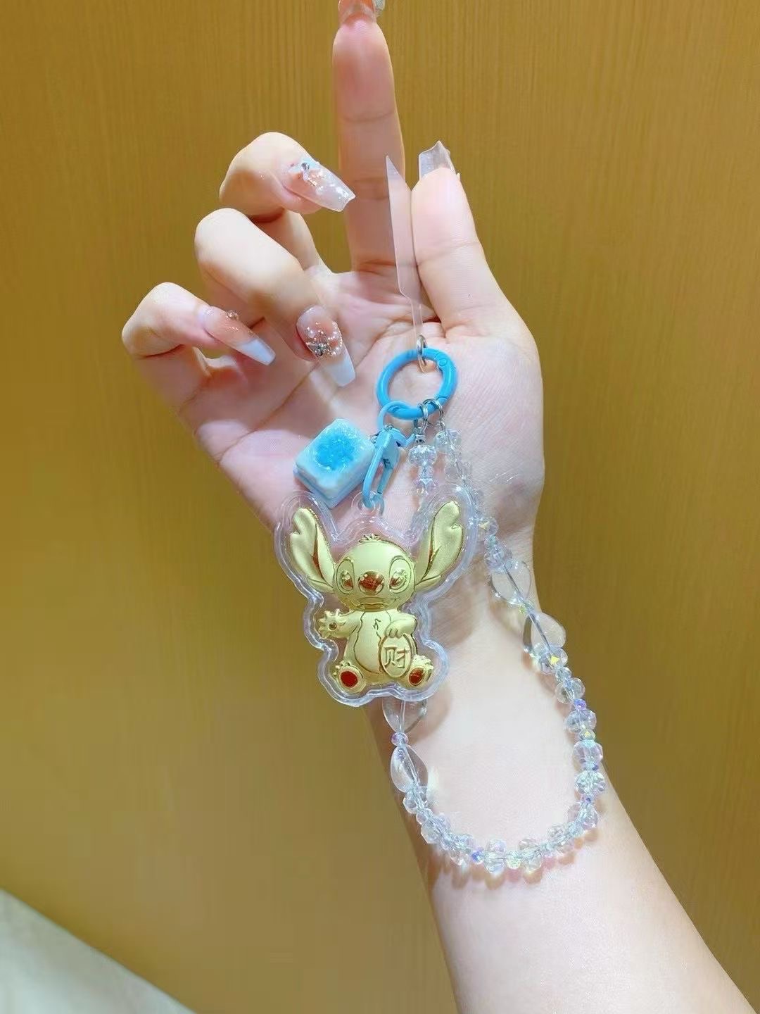 🔸預購大約3～7天🔸純金999黃金史迪奇手機掛鏈❤️禮盒包裝