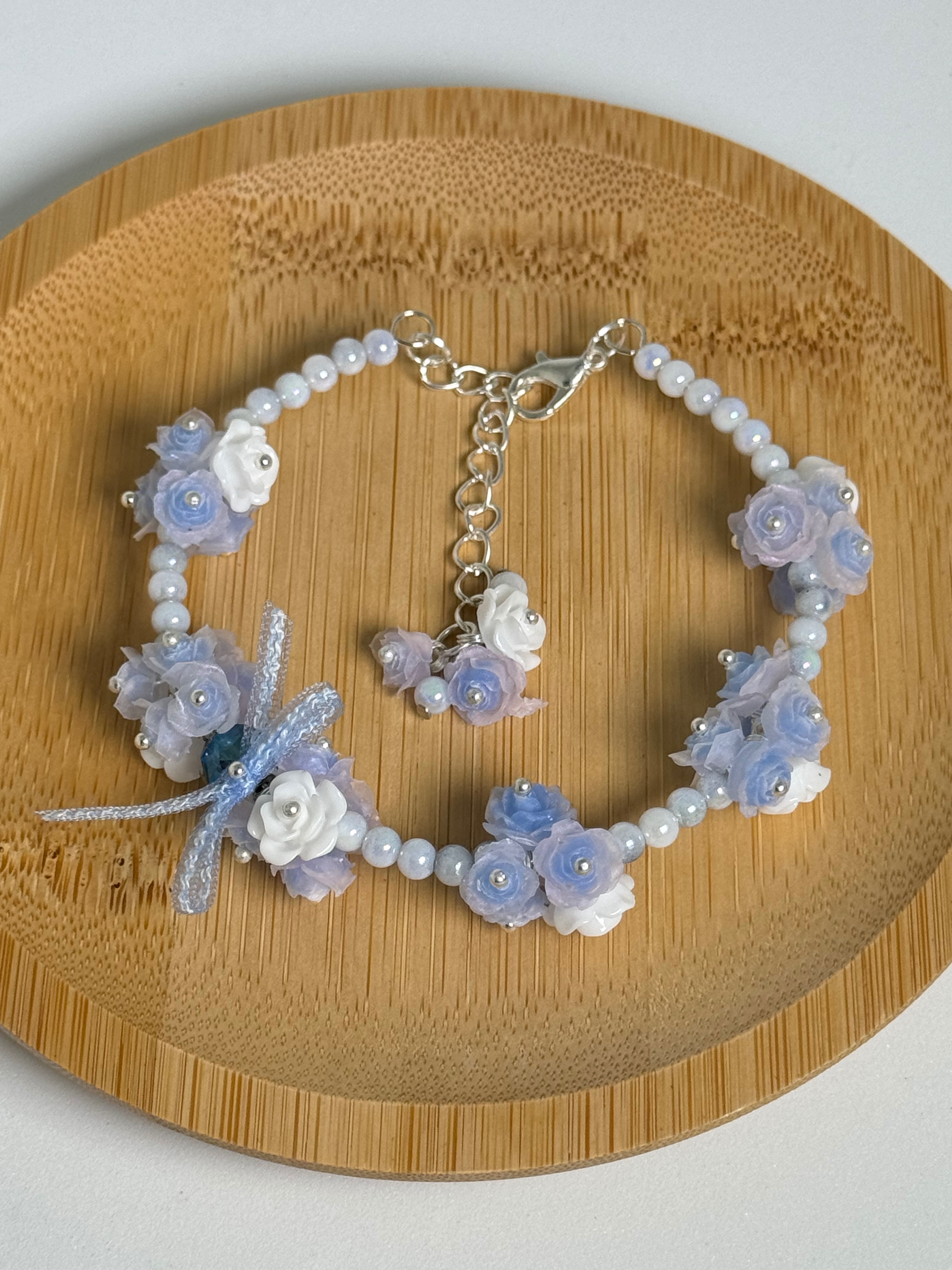 樹脂雕花手鍊～夜光雕花”記憶鋼圈QA12