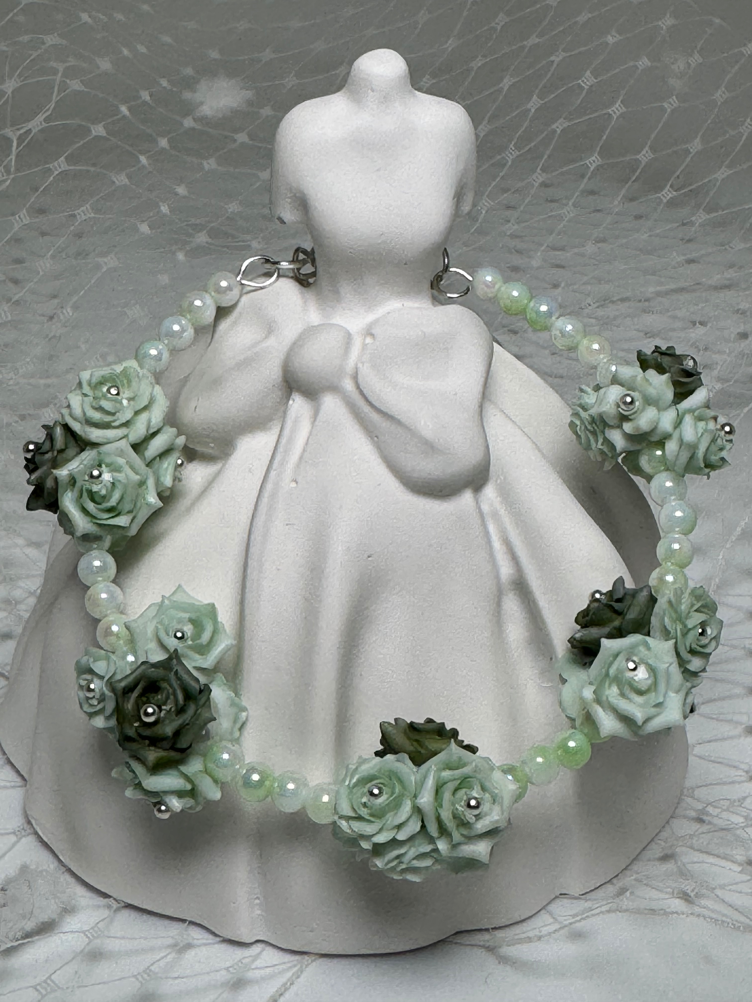 樹脂雕花手鍊～夜光雕花QA22串珠手鍊