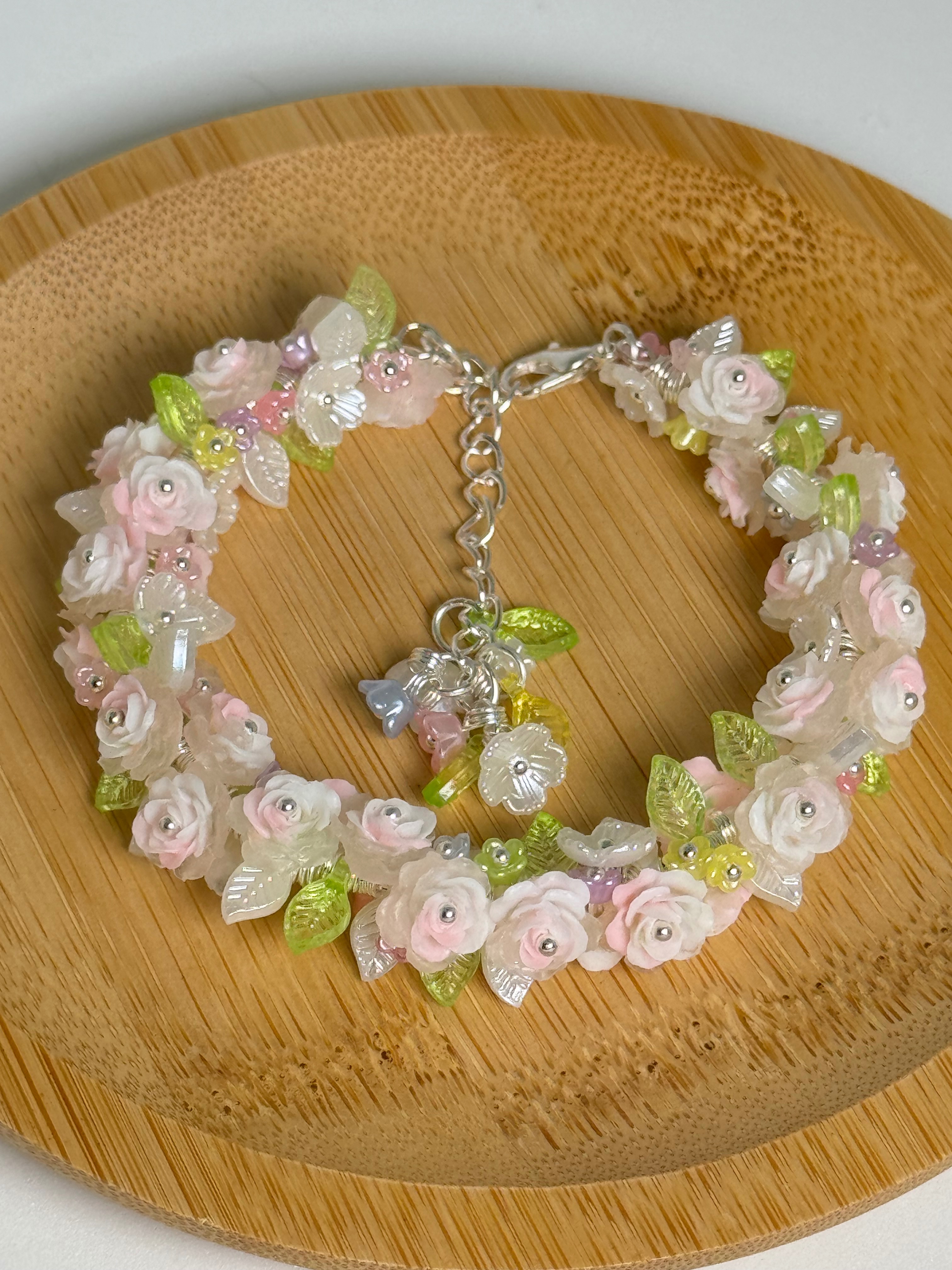 樹脂雕花手鍊～夜光雕花 QA10 串珠手鍊