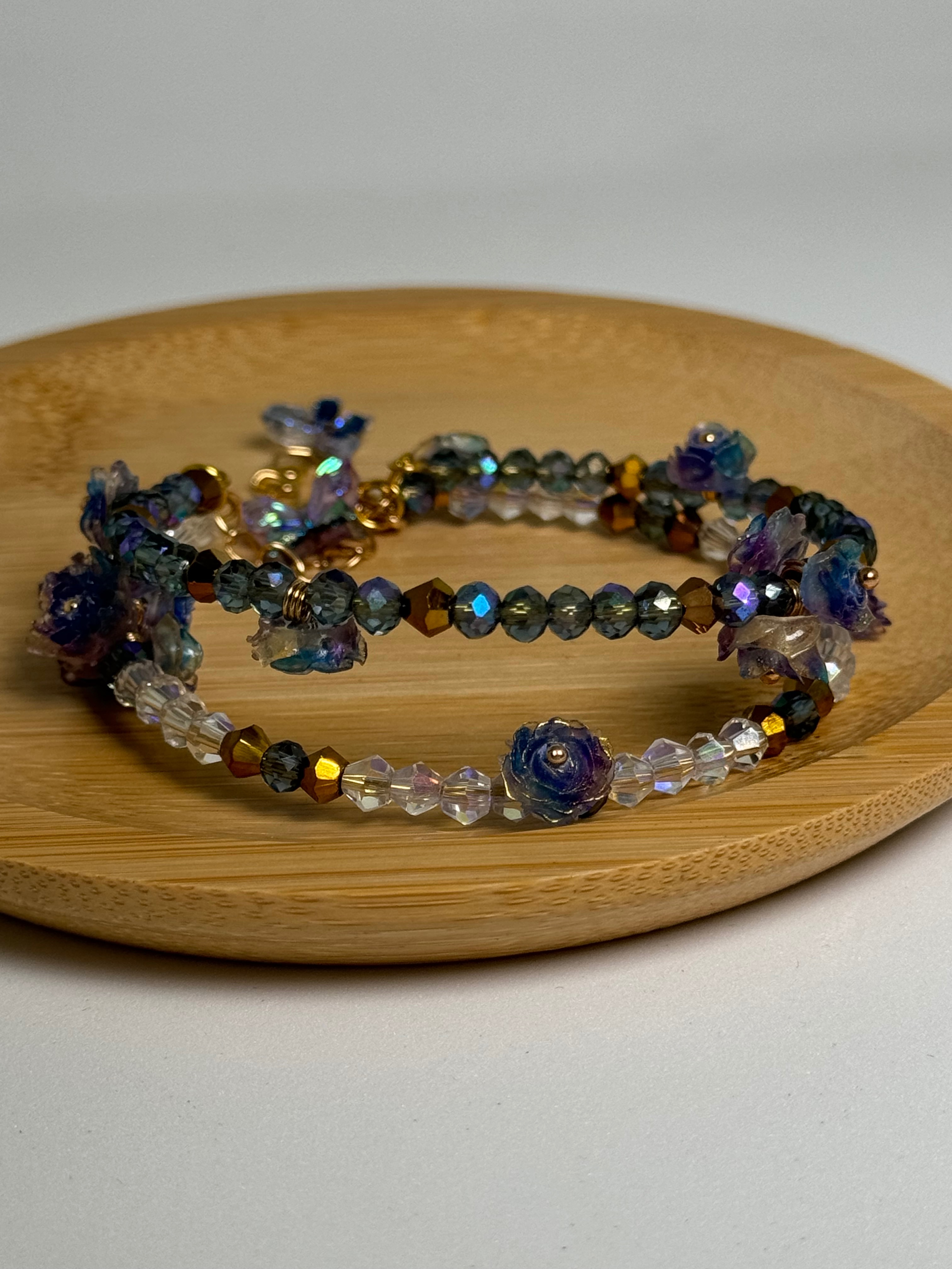 樹脂雕花手鍊～夜光雕花 QA01  串珠手鍊