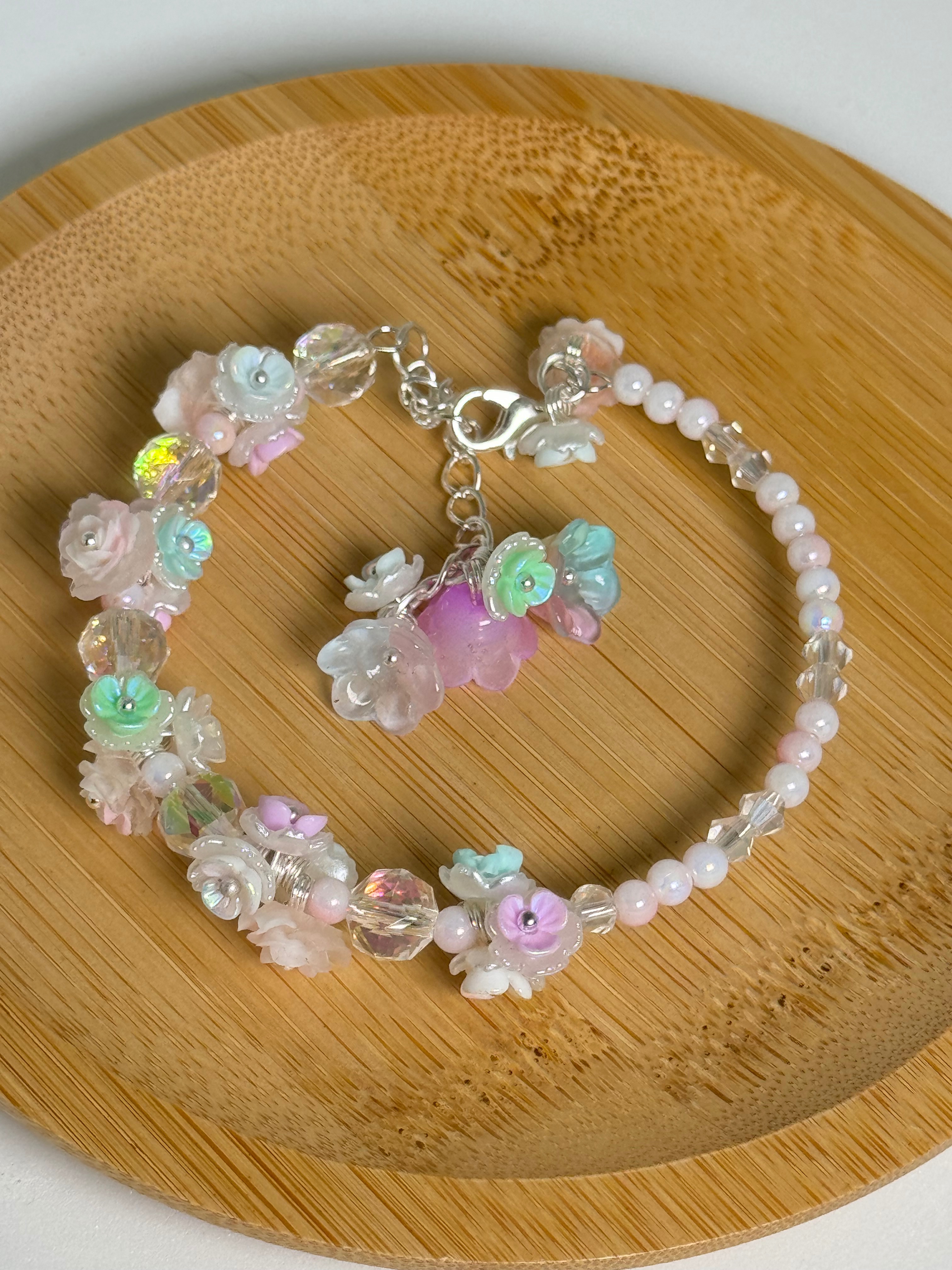 樹脂雕花手鍊～夜光雕花 QA06  串珠手鍊