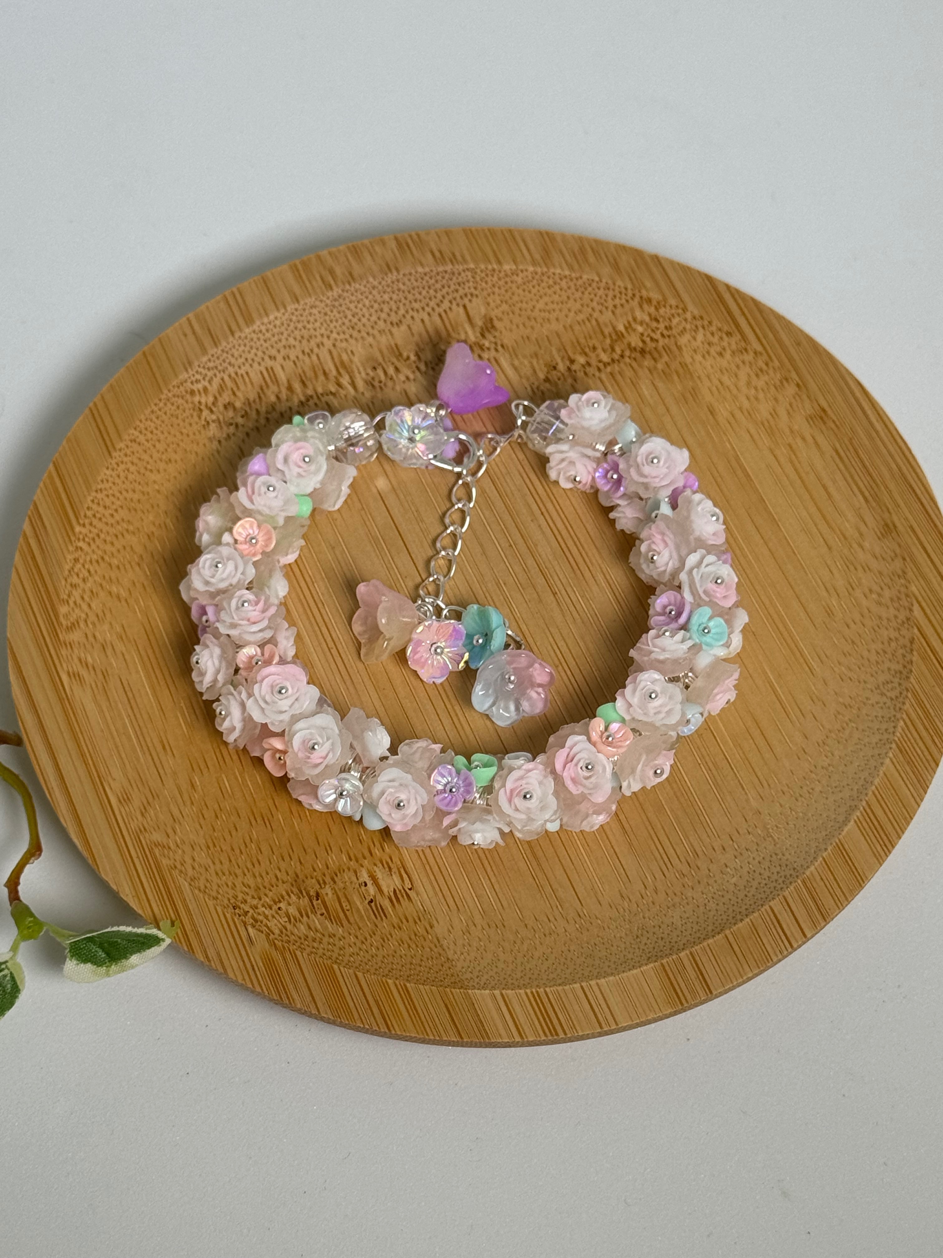 樹脂雕花手鍊～夜光雕花QA08  串珠手鍊