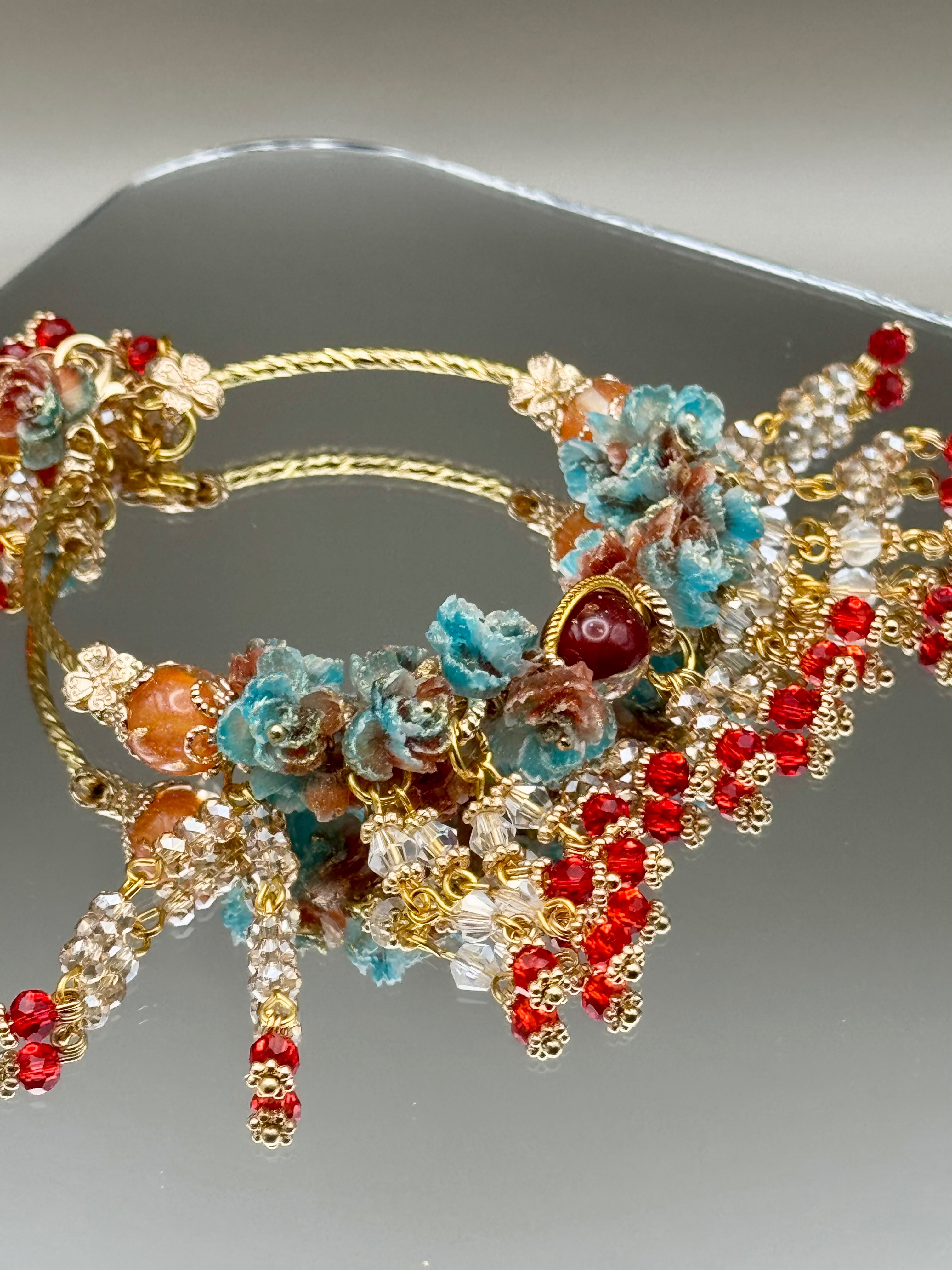 樹脂雕花手鍊～夜光雕花QA31 串珠手鍊