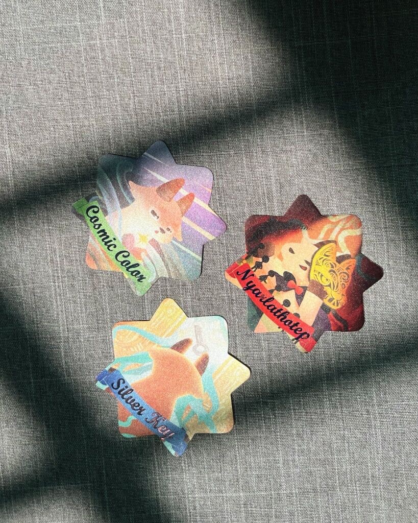 山羊＆洛式短篇 燙黑萬花筒珠光貼紙組
