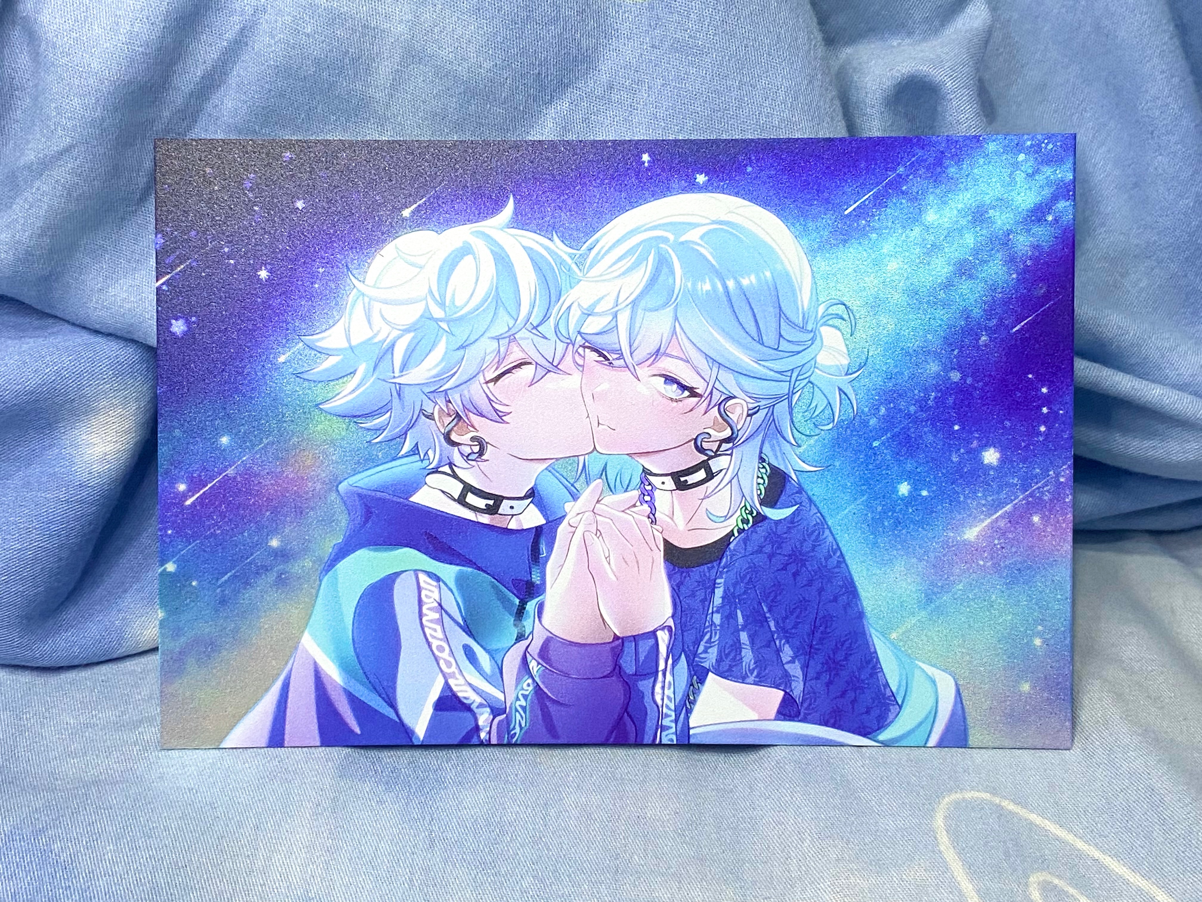 單面磨砂光油雷射明信片