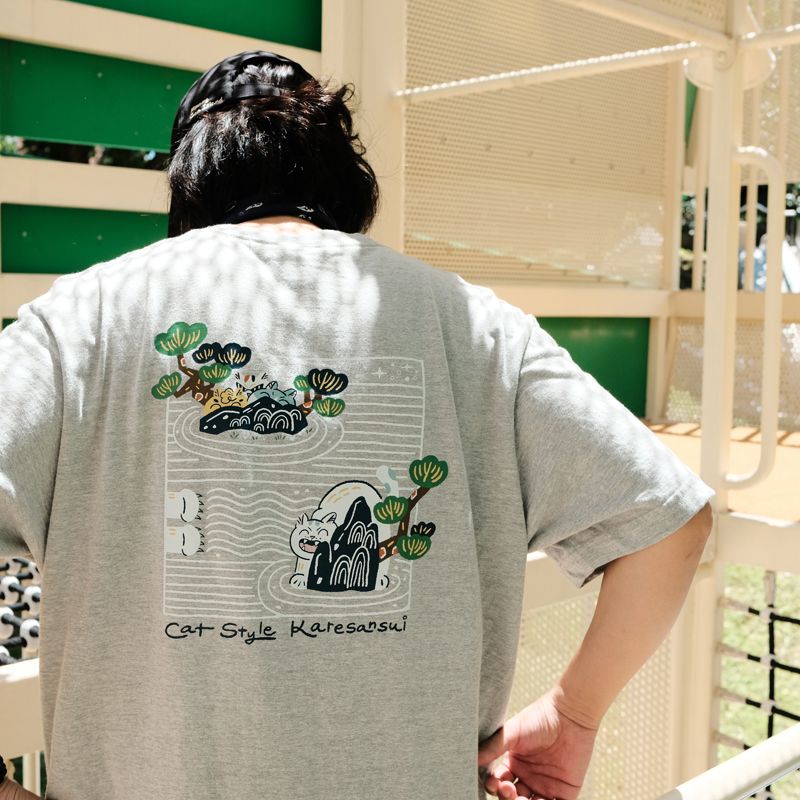 麻花灰貓島 T / 貓系枯山水