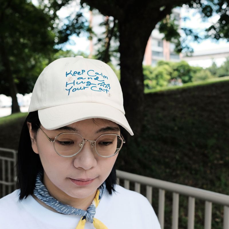 貓島刺繡老帽 / 淺色 2 款