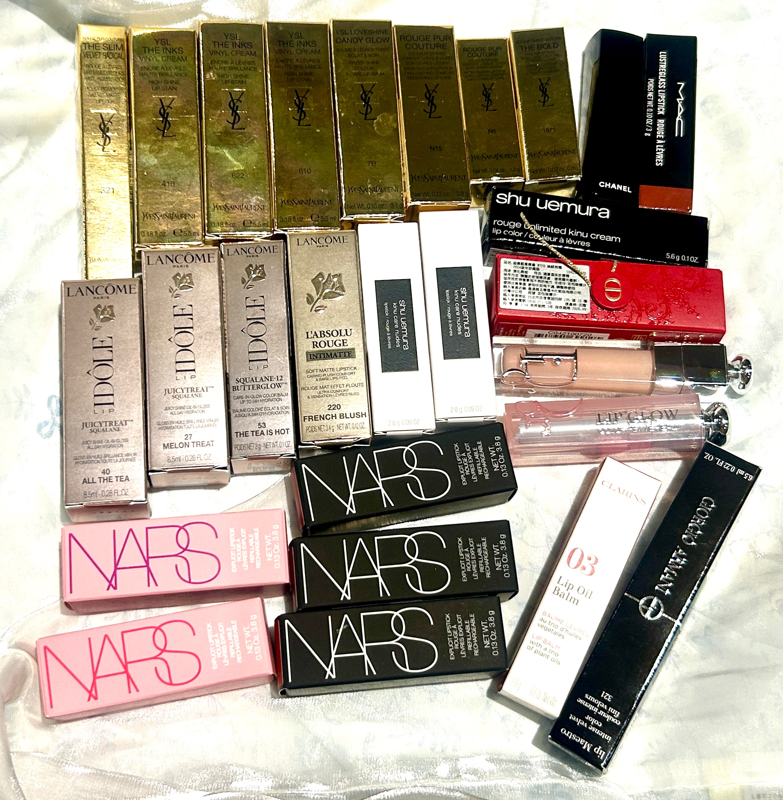 專櫃唇膏、唇彩（ysl、Dior、蘭蔻、亞曼尼…）