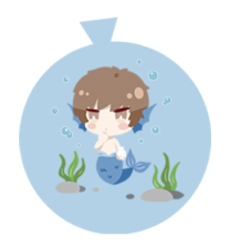 【同人周邊】戀與 白起人魚水球造型透卡 小料（單拍不發貨）