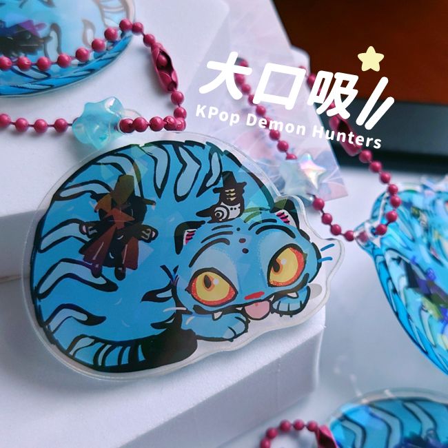 大口吸~老虎碎鑽吊飾