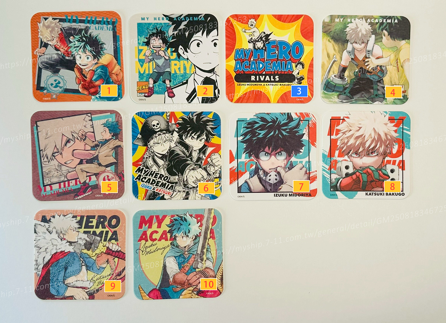 【我英】RIVALS ART COASTER 綠谷爆豪 原畫杯墊