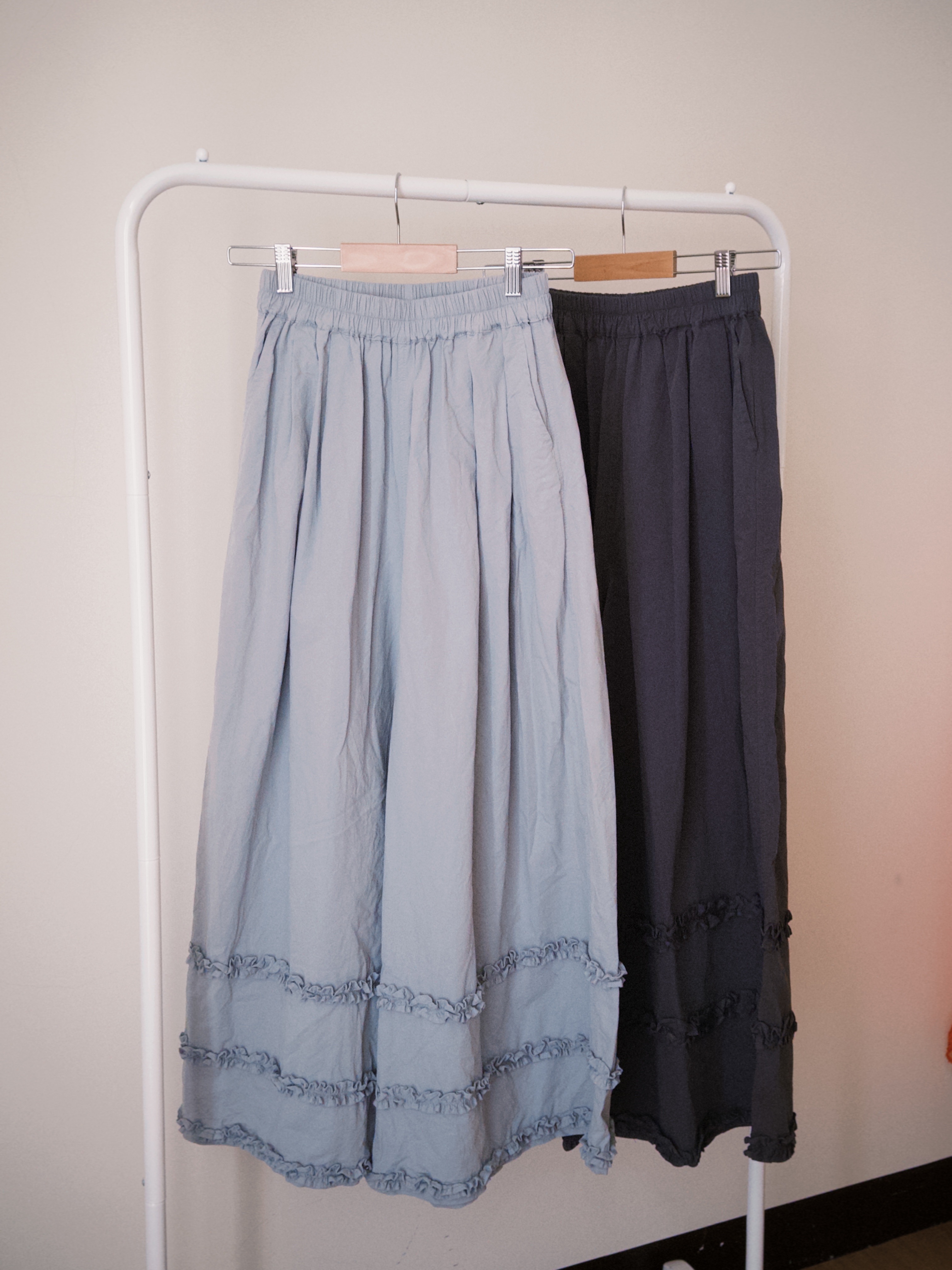 -大象-（好比例大傘襬花邊寬褲）