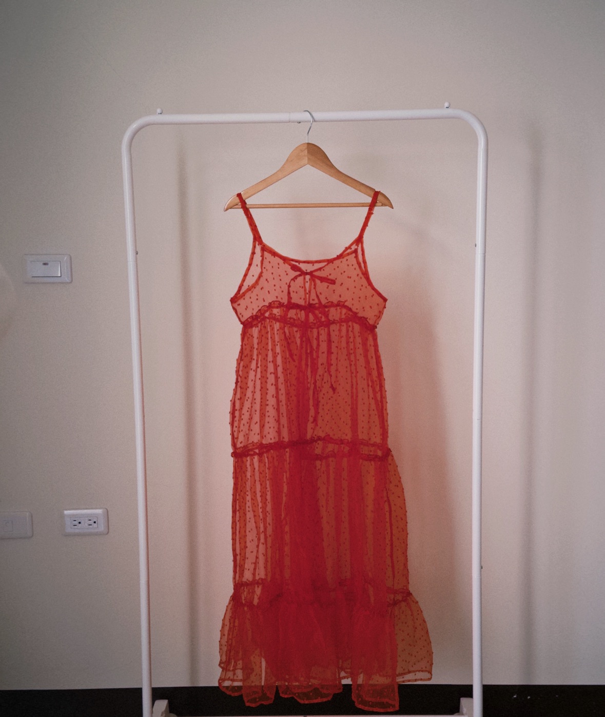 -金魚-（限量自訂款紅色外搭長洋裝背心）