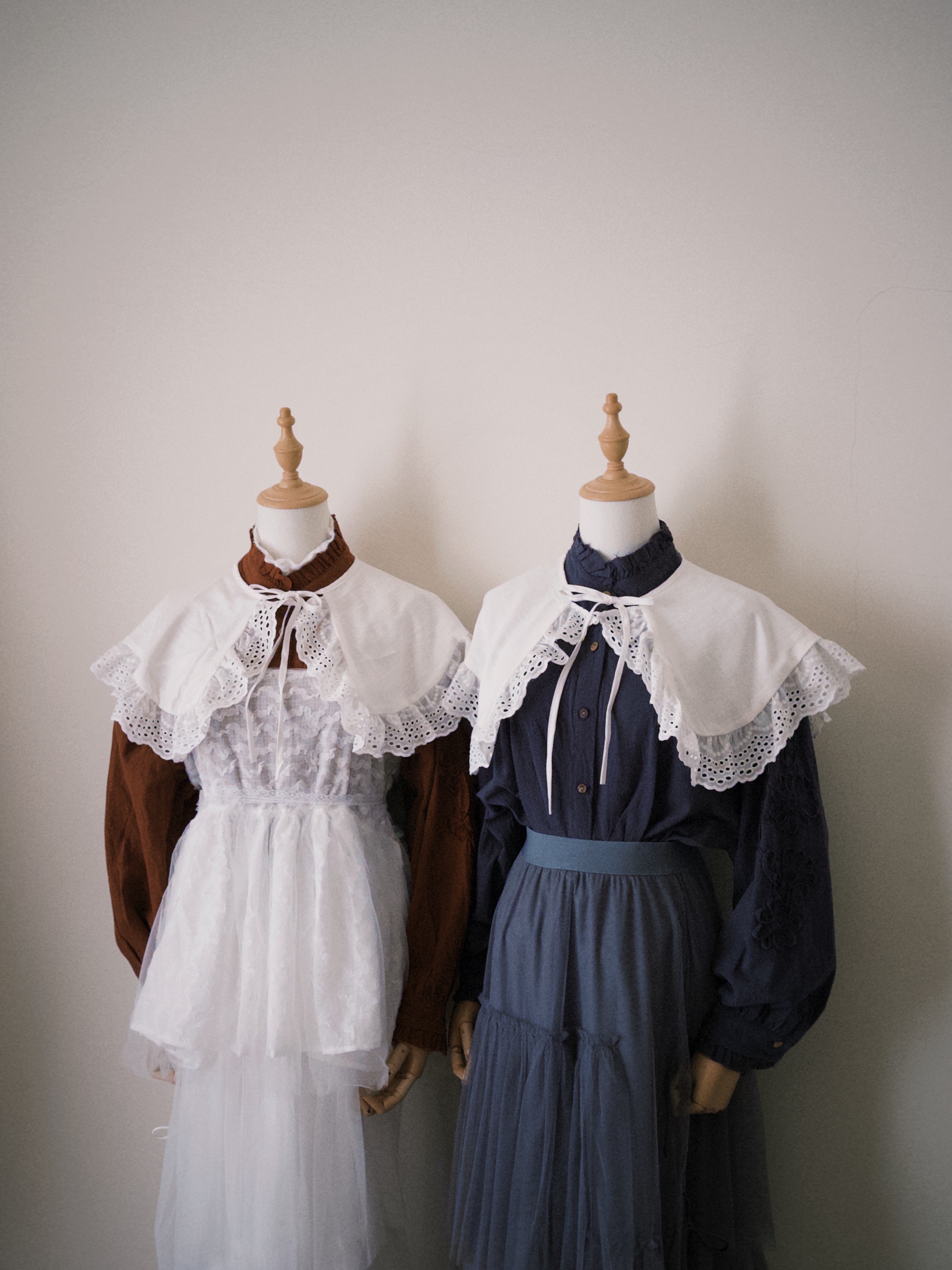 -先輩魔女-（澎袖立體繡花襯衫）