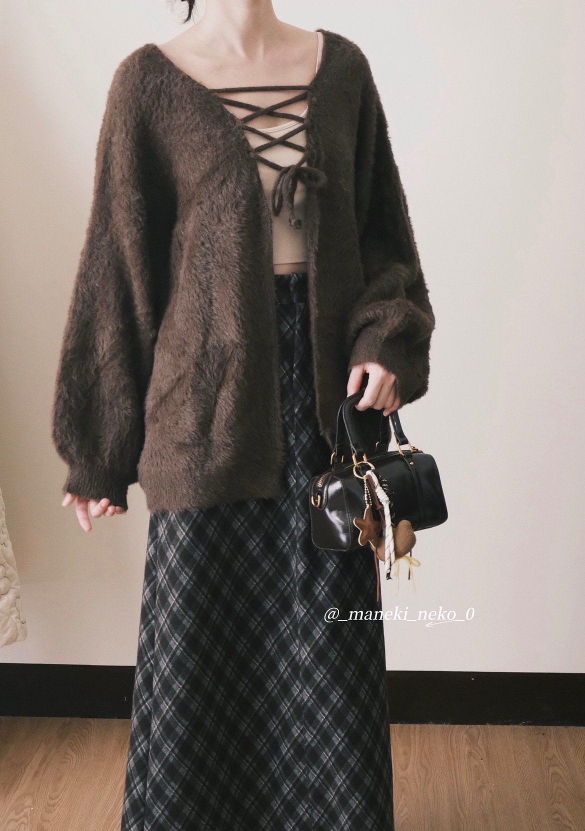 -神仙開的靈藥水-（水貂毛綁帶毛衣開衫）