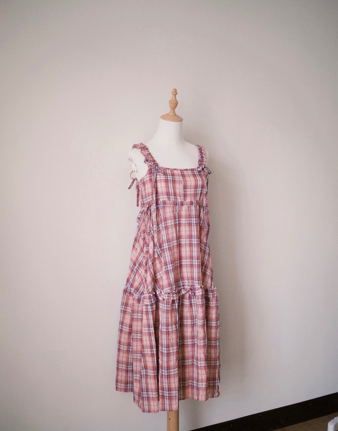 -日漫女主角-（限量！蝴蝶結🎀日系格紋洋裝）