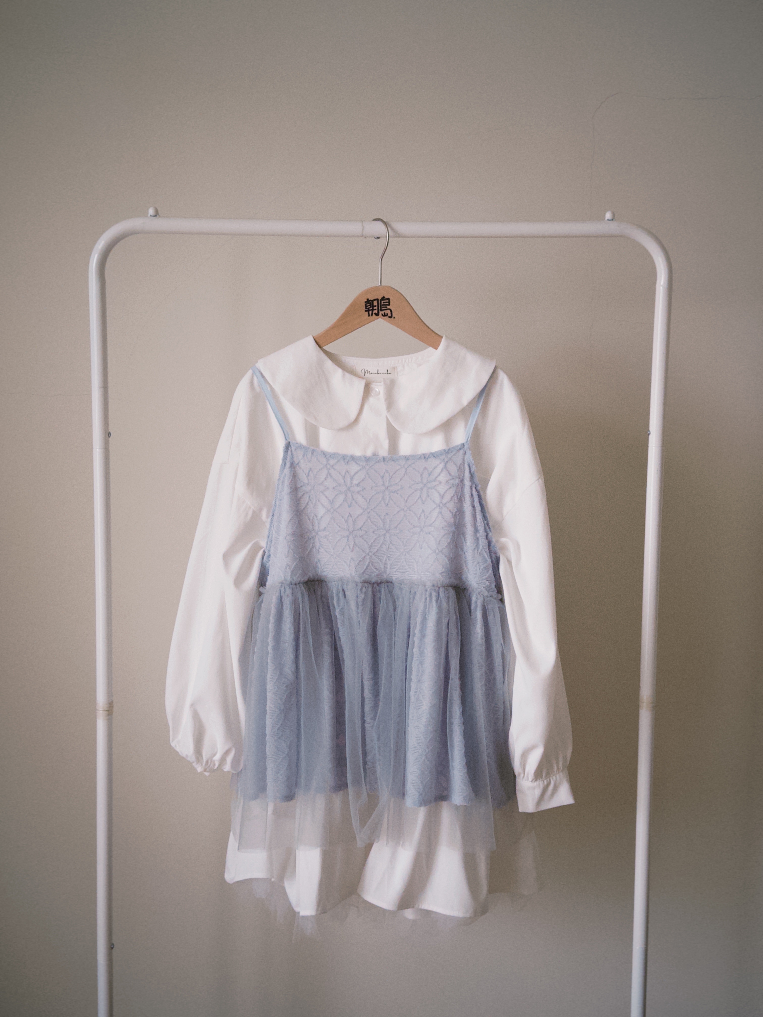 售完勿下單  -許願精靈-（娃娃領下擺拼接長版襯衫）