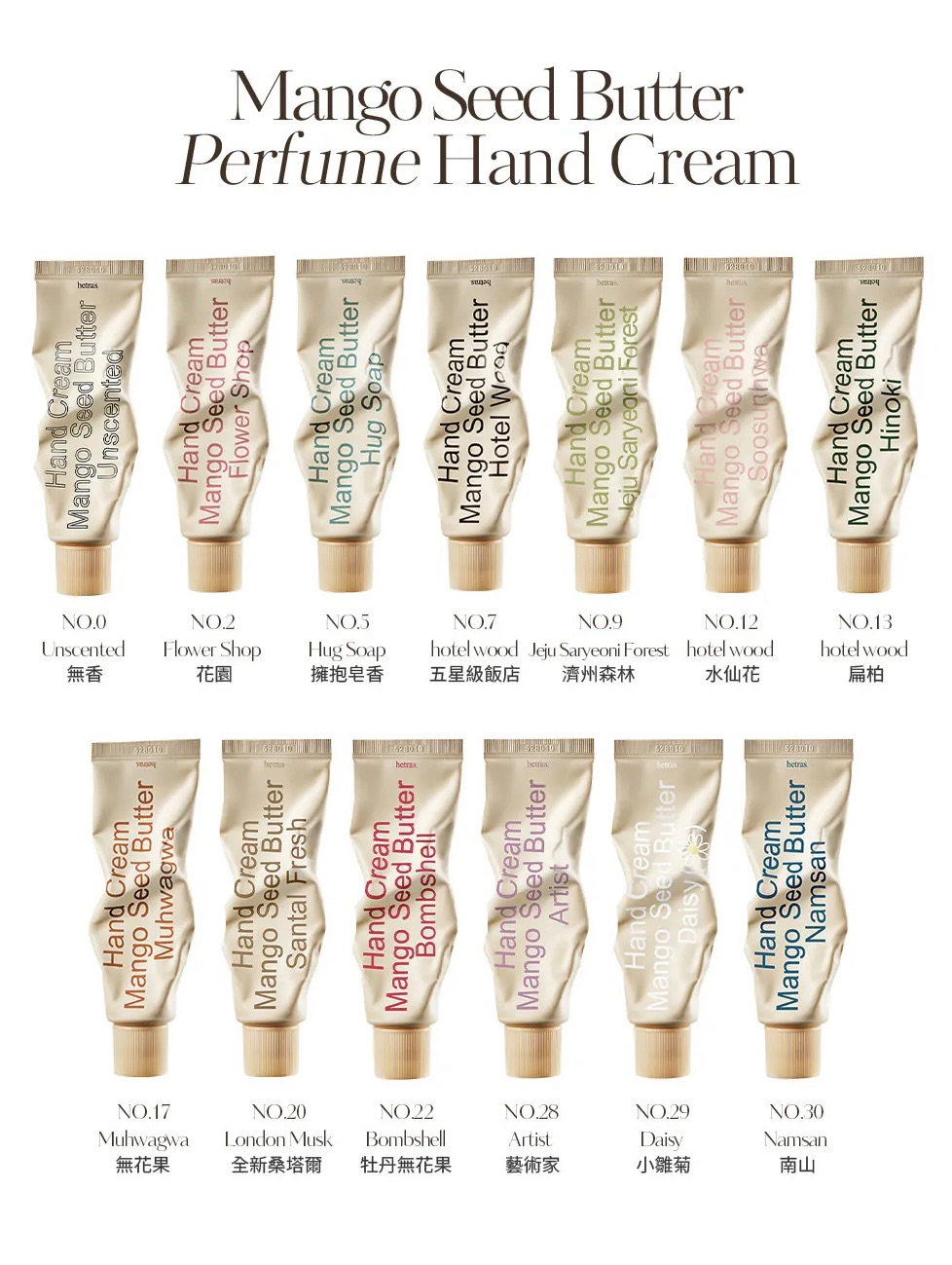 hetras.護手霜 GD同款 韓國本土香氛品牌護手霜