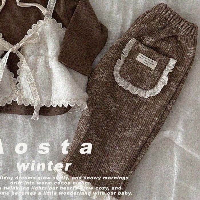 AOSTA 唯美蕾絲長褲 咖啡