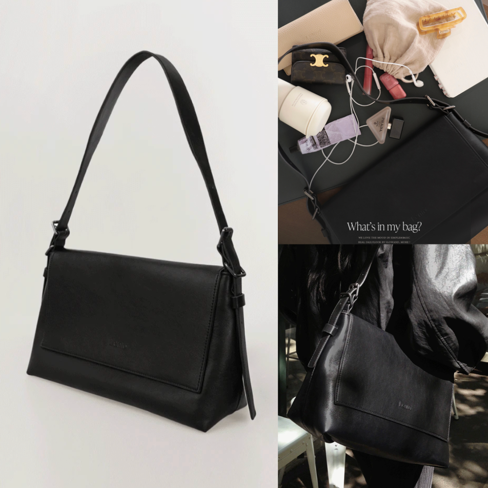 經典翻蓋皮包#LENTO.Modern＆Classic Flap Leather Bag slowand 10824